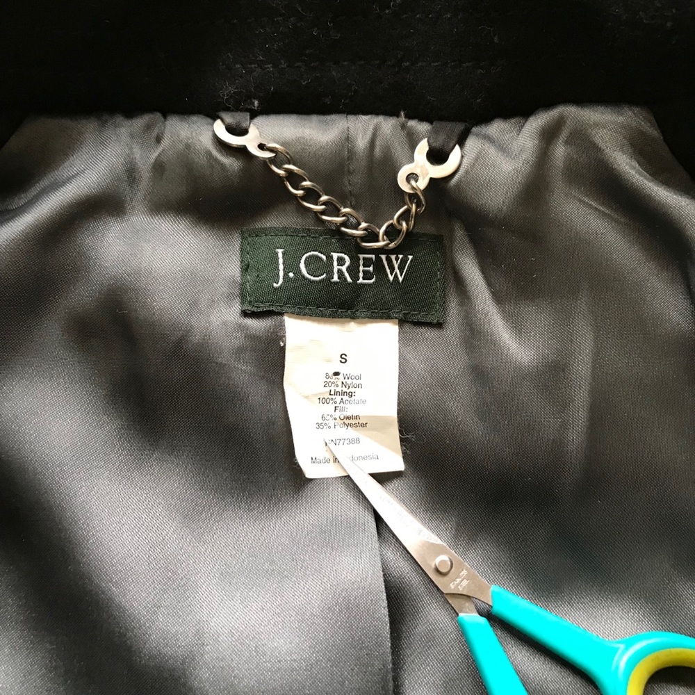 J. Crew Melton Pea‎ Coat Jacket Double Breasted - Picture 8 of 9